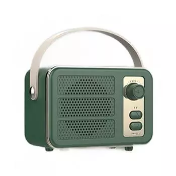 Ретро Bluetooth-совместимый динамик 5.0 Creative Type-c Перезаряжаемый портативный беспроводной винтажный маленький динамик белый