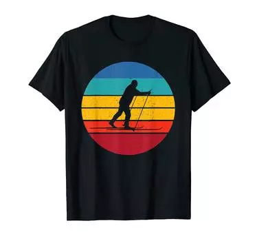 Retro Cross Country Ski Design Skier T-Shirt