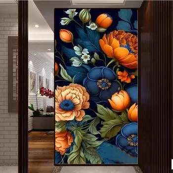 Ретро цветок алмазная живопись богатый цветок полная дрель цветок пиона Diy набор для вышивки крестом полная мозаичная вышивка картина домашний декор U10