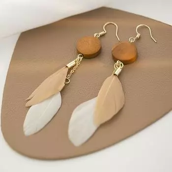 Retro Ethnic Style Earrings Special-Interest Design Accessible Luxury Fancy Bohemia Feather Non-Piercing Ear Clip Ornament Female Ear hook
