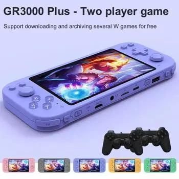 Ретро GR3000 Портативная игровая консоль 5,1-дюймовый большой экран Поддержка двух игроков Видеоигры 10+ симуляторов Многофункциональный игровой плеер