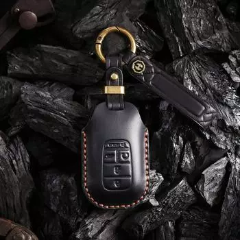 Retro Handmade Genuine Leather Key Cover for Honda Accord/Civic