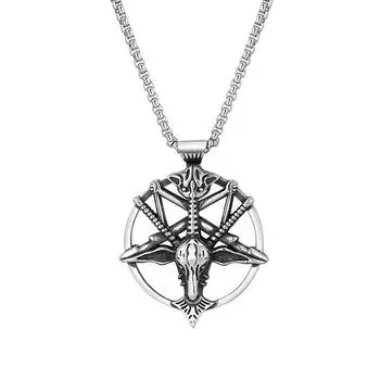 Retro Hip Hop Pan Shen Sheep Head Design Sense Taigang Jewelry Necklace Men S Tide
