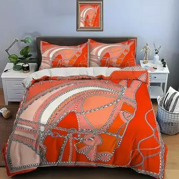 Retro Horse Harness Art Print Bedding Set Duvet Cover 1 Duvet Cover 2 Pillowcases Adult and Boys Bedding Set Luxury Gifts EU single(135x200cm)