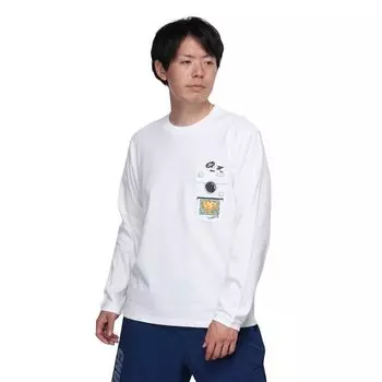 Retro Instant Camera Pocket Brushed T White [Chums] L/S Men s белый