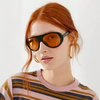 Retro Large Frame Round Face Thin Toad Glasses Men S And Women S Tide Single Beam Sunglasses Men S Sunglasses Women