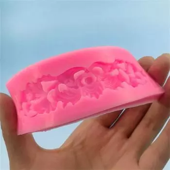 Retro Long Lace Silicone Mold Relief Border Fondant Chocolate Cake Decorating Tool Epoxy Resin Clay Mould Baking Accessories