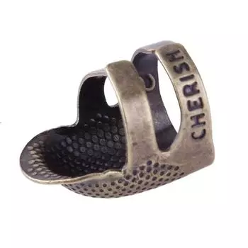 Retro Metal Finger Protector DIY Crafts Needle Thimble Antique Ring Vintage Gold Handworking Stitching Tools Sewing Accessories S серебряный