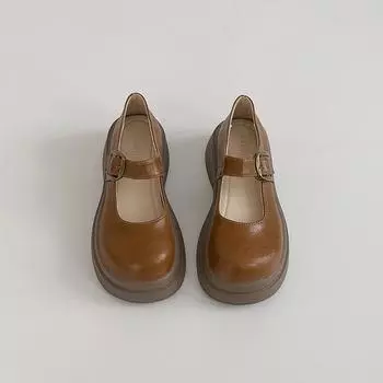 Retro platform Mary Jane shoes women s fashion versatile solid color autumn new wear height-increasing single shoes 35