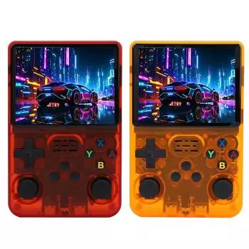 Ретро портативная игровая консоль двойной 3D джойстик 3.5in 640x480 IPS экран игровая консоль 3500mAh полимер Red 64GB Memory Card