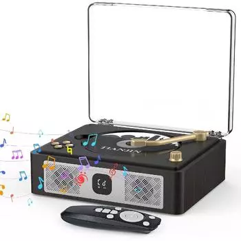 Ретро портативный CD-плеер с Bluetooth, настольные CD-плееры для дома, встроенные динамики, перезаряжаемый разъем для наушников, AUX-вход, винтажный CD-плеер