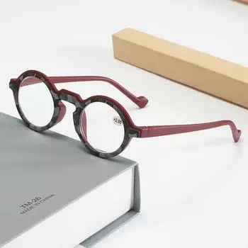 Retro Small Round Frame Reading Glasses, Trendy Personalized Reading Glasses, Hip-Hop Reading Glasses 100