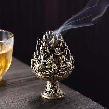 Ретро сплава Курильница Горелка Мини Украшения Китайская Древняя Курильница Чайный Стол Декор