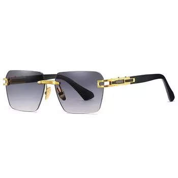 Retro Square Glasses Dt Square Rimless Glasses, Men S And Women S Literary Sunglasses regular