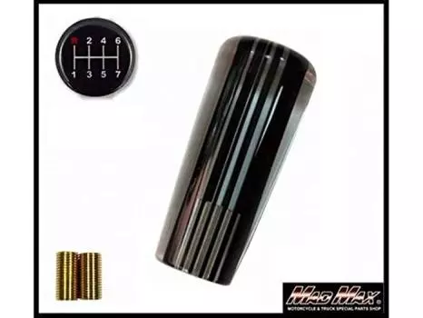 Retro Striped Shift Knob for Fuso Super Black Great, 100mm, Line, MM75-10110-BK чёрный