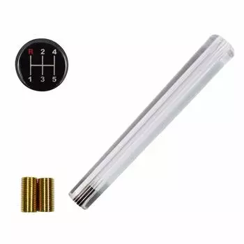 Retro Striped Shift White for New and Isuzu Elf Knob, 300mm, Lines, Isuzu, Mitsubishi, Hino, Profia, Fuso, Canter, Fighter, (Ultra-Low PM), белый