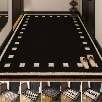 Retro Style Entrance Door Mat Home Non-slip Clean Area Rug Bathroom Washable Doormats Decoration Carpet for Kitchen Living Room 50X80cm