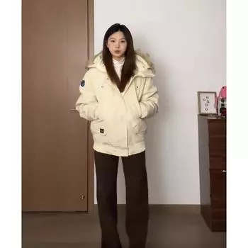 Retro sweater collar cotton-padded clothes for men and women, thickened feeling of warmth in autumn and winter, couple s coat pie to overcome M