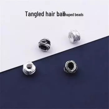 Retro Triangle Wool Ball Spacer Beads for DIY Geometric Jewelry Making