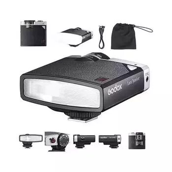 Ретро-вспышка Godox Lux Junior с рассеивателем, Speedlite GN12 6000K для камер Canon Nikon Sony Fuji Olympus «горячий башмак»
