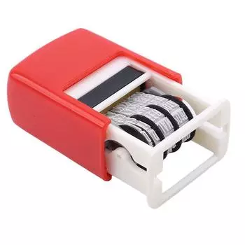 Reusable Practical DIY Hand Account Date Stamps ABS Adjustable Universal Office Supplies Self-Inking Tool for Student красный