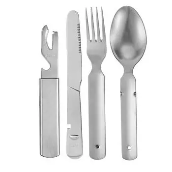 Reusable Tableware Utensil Kit Portable Spoon Fork Cutter Dinnerware Kit Picnic
