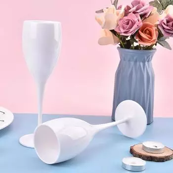 Reusable Wine Glasses Plastic Goblet Drinkware Drink Cup Restaurant розовый