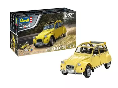 Revell Подарочный набор Джеймс Бонд 007 Только для ваших глаз Citroen 2 CV Масштаб Несобранная пластиковая модель с аксессуарами Плакат 05663 124 & чёрный