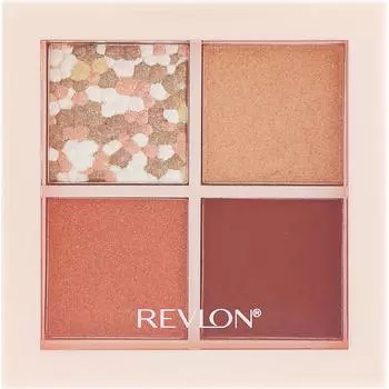 Revlon Dazzle Eyeshadow Quad 004 Макияж для глаз Цвет глаз и тени для век (1) Используя кисть или кончик, проведите «нижнюю правую» линию вдоль линии роста ресниц.. (2) пятно