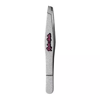 Revlon x Bobby Пинцет со скошенными кончиками из нержавеющей стали Инструмент для удаления волос и макияжа, 1 шт.