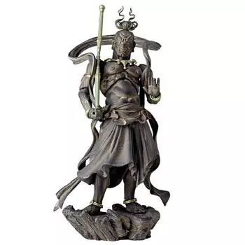 Revoltech Takeya 018EX Kongo Rikishi Agata Wood Tone Version ABS PVC Painted Action Figure Non-Scale &