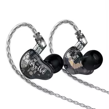 RevoNext Driver HiFi Connector Black Skeleton Совместимость с iPhone15 []RH216BK-C 2BA+1DD Высококачественные наушники-вкладыши 0,75 мм2Pin-Type-C
