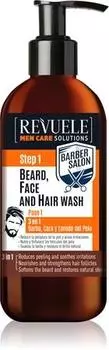 Revuele Men Care Solutions Шампунь для волос и бороды для парикмахерских салонов 3 в 1 TU прозрачный