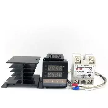 REX-C100 Цифровой ПИД-регулятор температуры Термостат Выход SSR Макс.40A Реле SSR K Термопара Зонд Высокого Качества