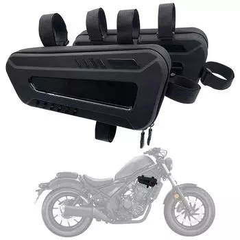 REYGEAK Motorcycle Triangle Side Bag Tool Storage Bag EVA Hard Shell Motorcycle Storage Bag Black Waterproof Motorcycle Saddle Bag Tail Bag Universal