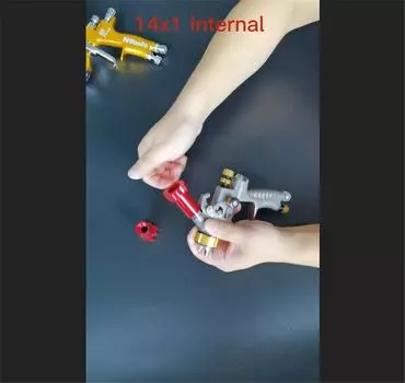 Резьба M14*1мм Разъем для краскопульта Алюминиевый Красный Для Адаптера Легко установить
