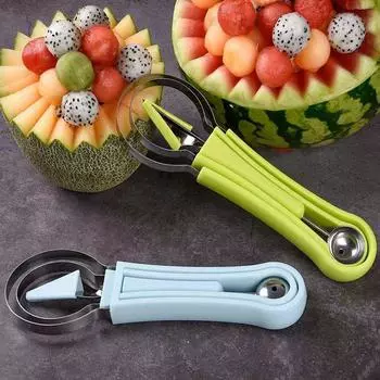 Резак для арбуза, совок, нож для резьбы по фруктам, резак для фруктов, тарелка для фруктов, сепаратор мякоти, кухонные домашние гаджеты, инструменты