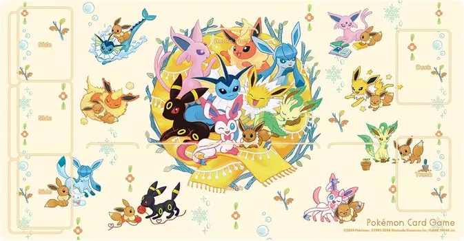 Резиновый игровой коврик для карт Pokemon Eeves