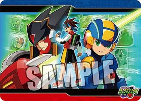 Резиновый коврик Rockman EXE Team of Kernel с характерным рисунком. Приблизительно длинная сторона 520 x короткая сторона 370 x толщина 2 мм, универсальный.
