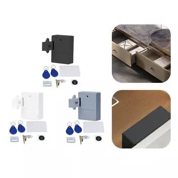 RFID RFID-замок Электронный замок для шкафа с 2 скрытыми ключами DIY RFID-замок Электронный замок для шкафа для деревянного ящика шкафчика шкафа белый