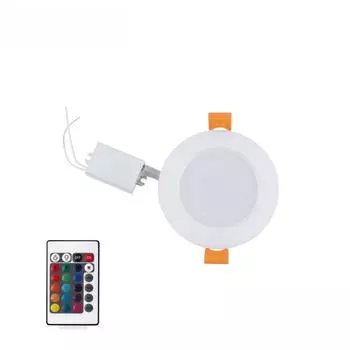 RGB 5 Вт 10 Вт Диммируемый светодиодный встраиваемый потолочный светильник Белый светильник + пульт дистанционного управления 85-265 В Лампа Точечный светильник для домашнего офиса