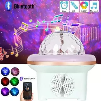 RGB диско свет Dj Luces лампа День рождения Праздничные огни Украшения Шар Проектор Музыкальный проигрыватель Рождественская сцена Лампы Клубное освещение