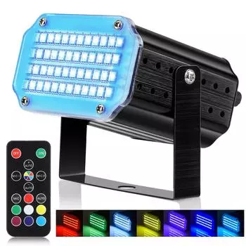 RGB Диско Светильники Сцена DJ Вечеринка Лазерный Свет Проектор Свет Стробоскоп Вечеринка Клуб Домашнего Праздничного Украшения Светильники Праздничная Лампа EU Plug чёрный