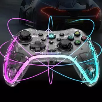 RGB-геймпады, Bluetooth-совместимый игровой контроллер, совместимый с переключателем, компьютером, мобильным телефоном, игровая ручка