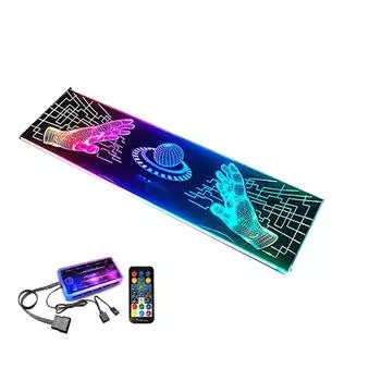 RGB Задняя панель с музыкой RGB Контроллер вентиляторов для видеокарты GPU и корпуса игрового ПК ARGB Светодиодная подсветка Aura Sync