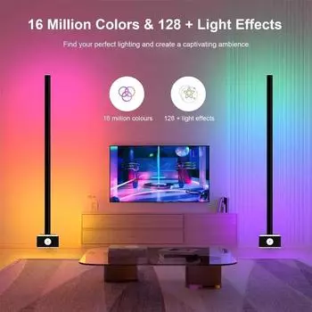 RGBIC угловой напольный светильник LED Atmosphere Light управление с помощью приложения звукосниматель огни для спальни гостиная украшения для вечеринок освещение