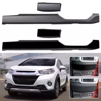 RHD Для Honda WR-V WRV 2025 2025 ABS Carbon Fiber Car Панель инструментов Средняя крышка управления Декоративная полоса Автомобильные аксессуары Int H0R2