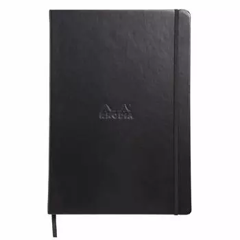 Rhodia Note WEBNOTEBOOK A4 Dot Ruled 192 Pages Italian Synthetic Leather Hardcover Black cf118869