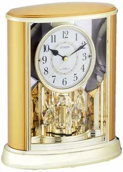 RHYTHM Citizen Table Clock Radio Clock Analog Pal Dream R659 Gold CITIZEN 4RY659-018