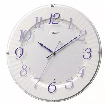 RHYTHM Часы настенные Citizen радиочасы аналоговые с непрерывной секундной стрелкой внутренние фиолетовые 33x4.9 см 8MY537-012 фиолетовый